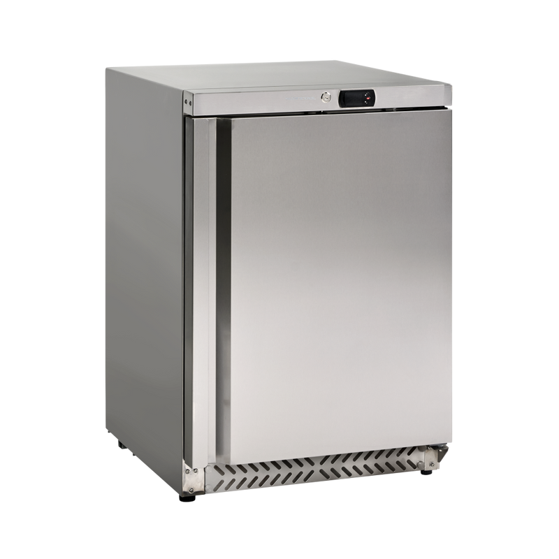 Scandomestic display oppbevaringsfryseskap stål 89 cm GUF200X