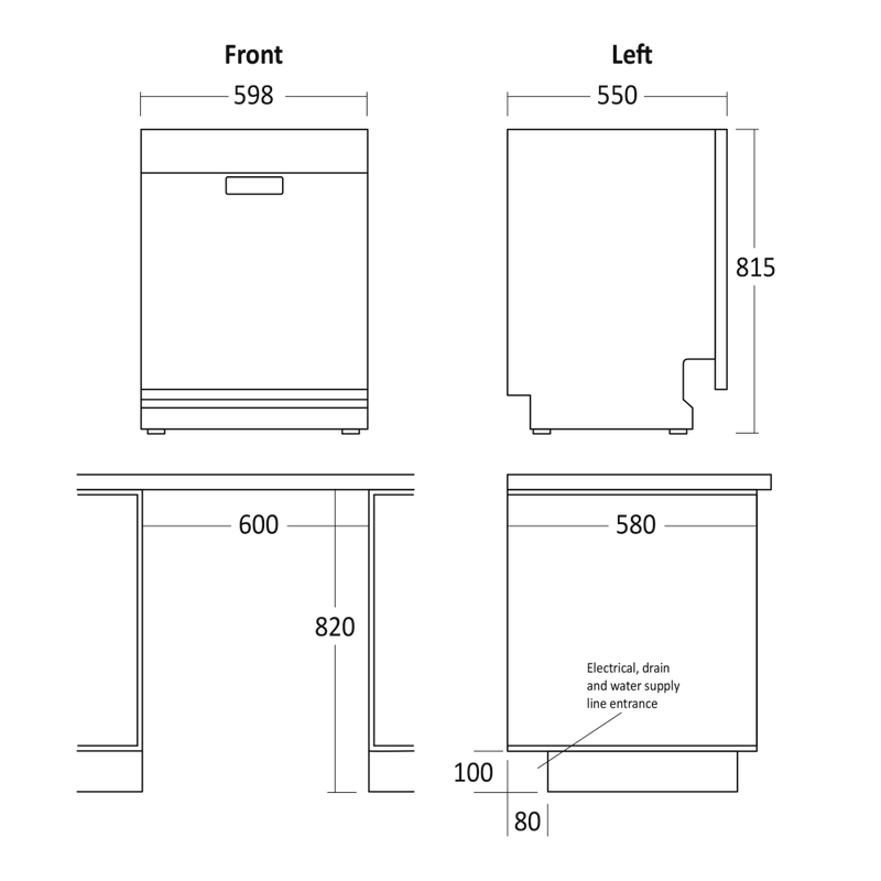 Scandomestic integrert oppvaskmaskin 60 cm DWI1442WC