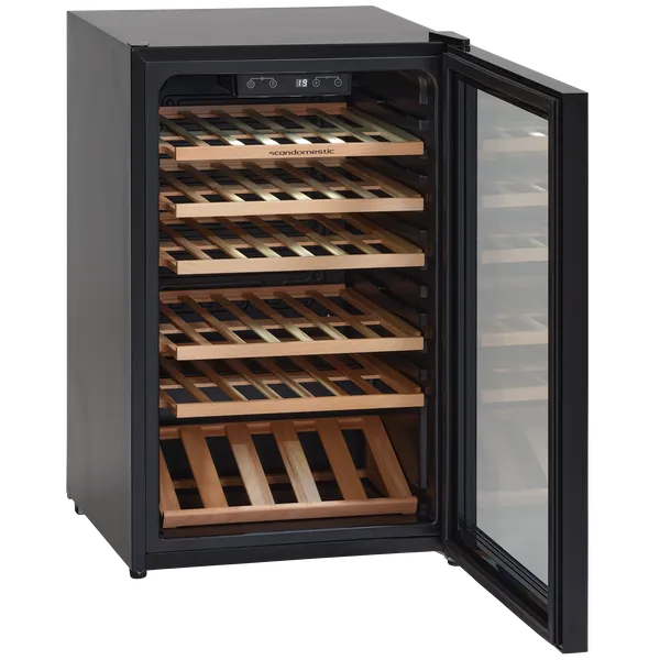 Scandomestic vinskap 1 sone sort med plass til 45 flasker SV 45 B