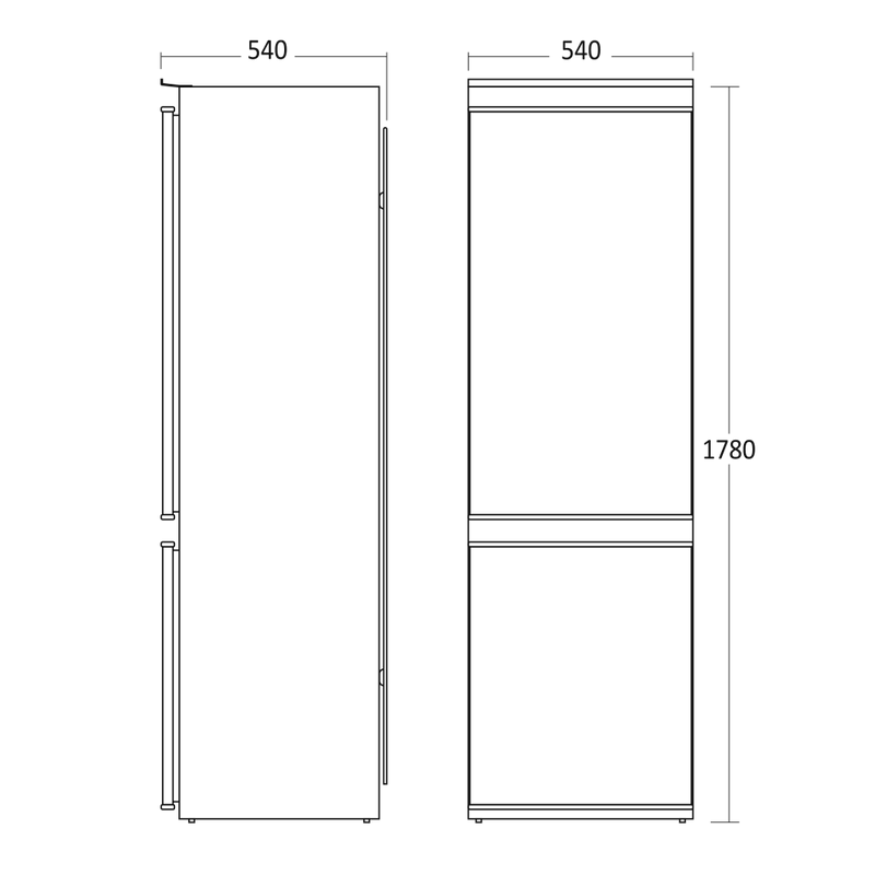 Scandomestic integrert kombiskap 178 cm BIC249WE