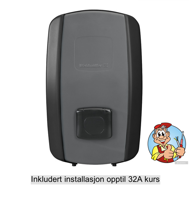 AC SMART ECO 22KW - Type 2 Wifi App - Inkl. Standard Montering