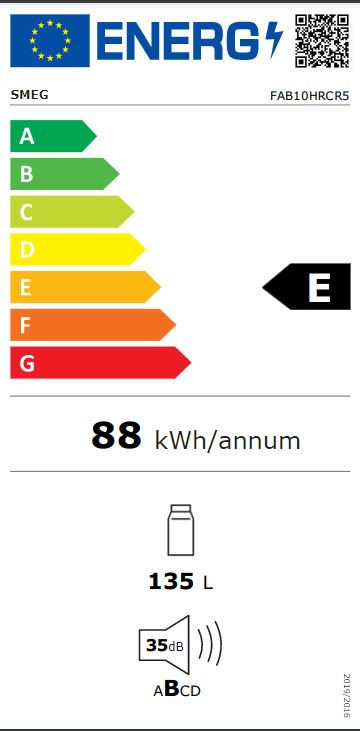 Smeg kjøleskap krem/cream 50`s retro FAB10HRCR5
