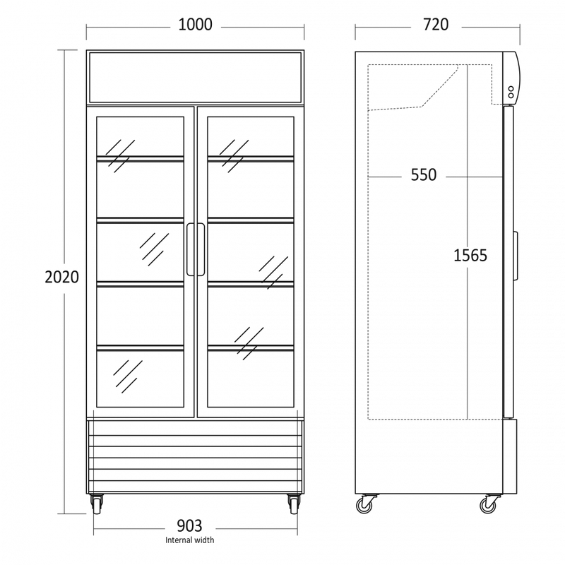Scandomestic display kjøleskap svart SD 802 BHE