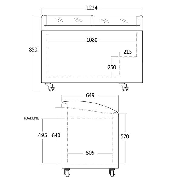 Scandomestic iskrem fryseboks i hvit 330 L IC352D