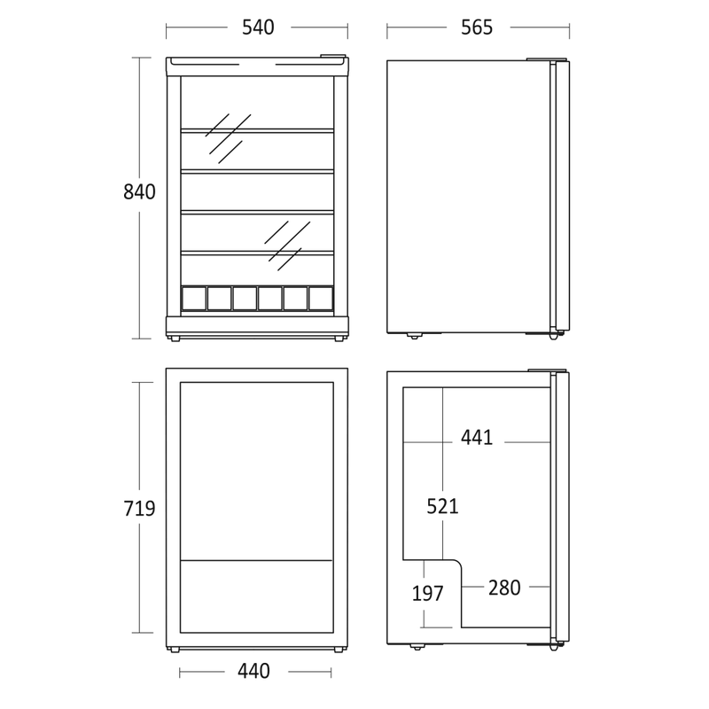 Scandomestic display kjøleskap 84 cm Coca-Cola Highcube GDE