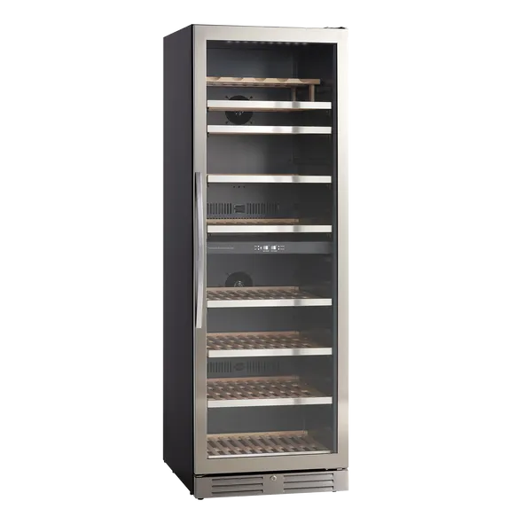 Scandomestic vinskap 2 soner  rustfritt stål 126 flasker SV 124 X